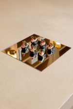 Black bun with tuna & gold